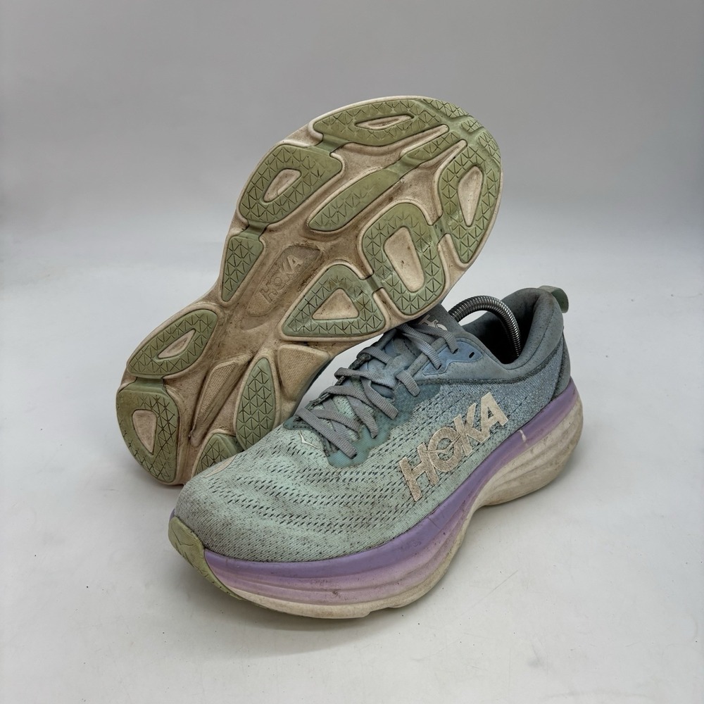 Hoka One Bondi 8 Shoes Womens 10.5 D Running Shoes Airy Blue Ocean Comfort